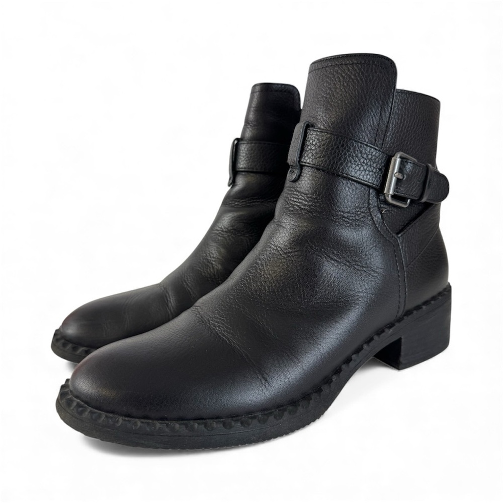 Gentle Souls Best Moto Bootie Black Leather Ankle Boots Women’s Size 8